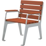 recycled plastic plaza chair redwood