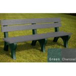 econo traditional park benches 6ft charcoal