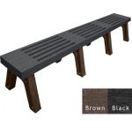 elite flat benches 8ft brown black