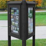 kiosk message center 3 sided black