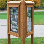 kiosk message center 3 sided cedar