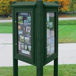 kiosk message center 3 sided green