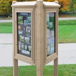 kiosk message center 3 sided sand