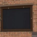 large wall mount message center brown