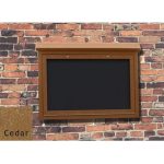 medium wall mount message center cedar