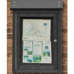 small wall mount message center black