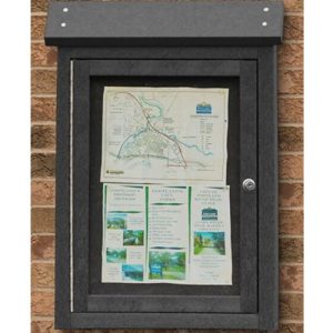 small wall mount message center black