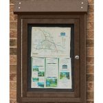 small wall mount message center brown
