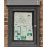 small wall mount message center charcoal