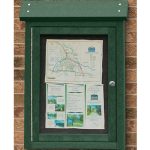 small wall mount message center green