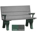 traditional ada park benches 4ft charcoal