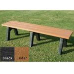 traditional flat benches 6ft cedar
