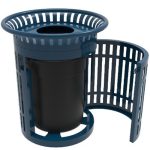 skyline trash receptacle side open