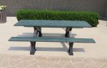 step over picnic table green