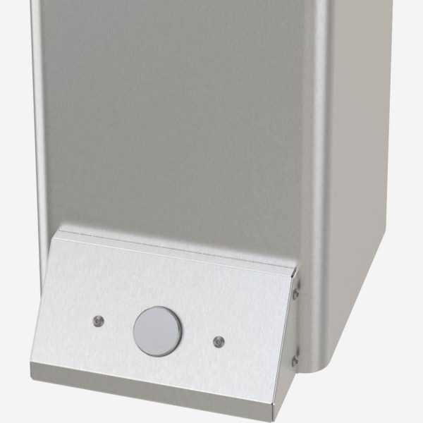 Economy Outdoor Pedestal Drinking Fountain Foot Button Close Up