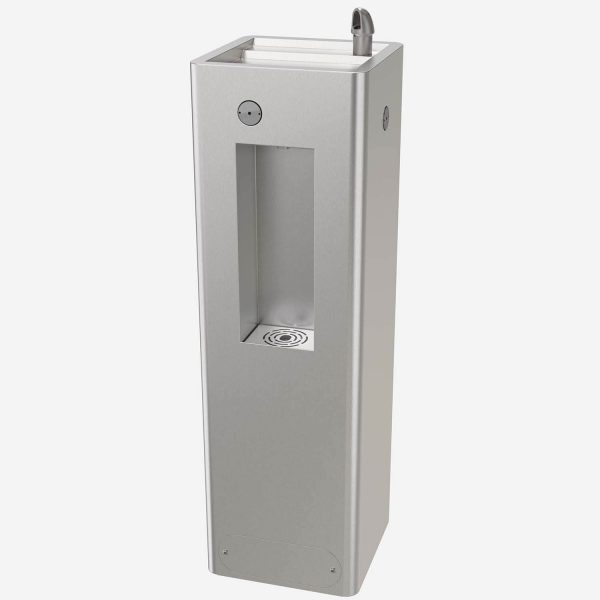 Economy Outdoor Pedestal Drinking Fountain with Bottle Filler
