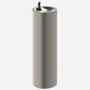 Round Pedestal Mount Outdoor Drinking Fountain Stainless