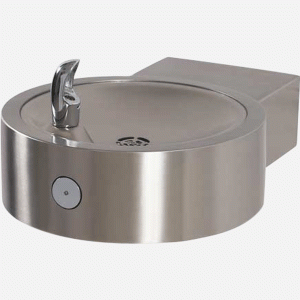 Wall Mounted Round Outdoor Drinking Fountain Stainless