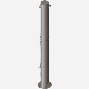 Two Station Outdoor Round Pedestal Shower