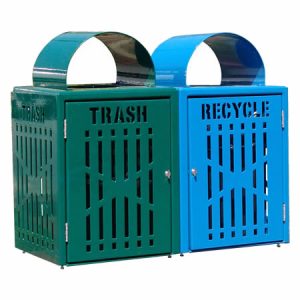 32 gal diamond trash bins with doors