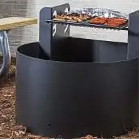 Accessible Fire Ring with Adjustable Grate