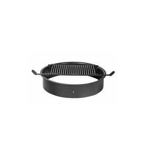 Steel Fire Ring with Flip-Up Cooking Grate