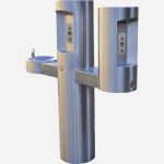 Outdoor Pedestal Bottle Filler with Barrier Free Drinking Fountain 14