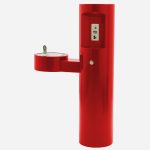 Outdoor Pedestal Bottle Filler with Barrier Free Drinking Fountain 2