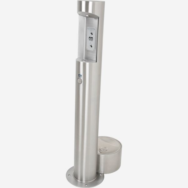 Push Button Stainless Steel Outdoor Pedestal Bottle Filler3
