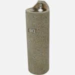 Round Concrete Pedestal Mount Outdoor Drinking Fountain