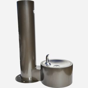 Round Pedestal Push Button Pet Fountain