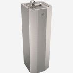 Square Pedestal Mount Outdoor Drinking Fountain 2
