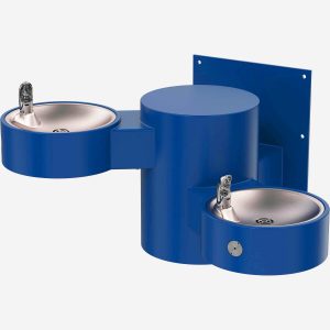 Wall Mounted Angled Bi Level Drinking Fountain Barrier Free 2
