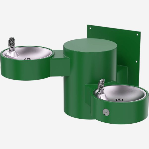 Wall Mounted Angled Bi Level Drinking Fountain Barrier Free