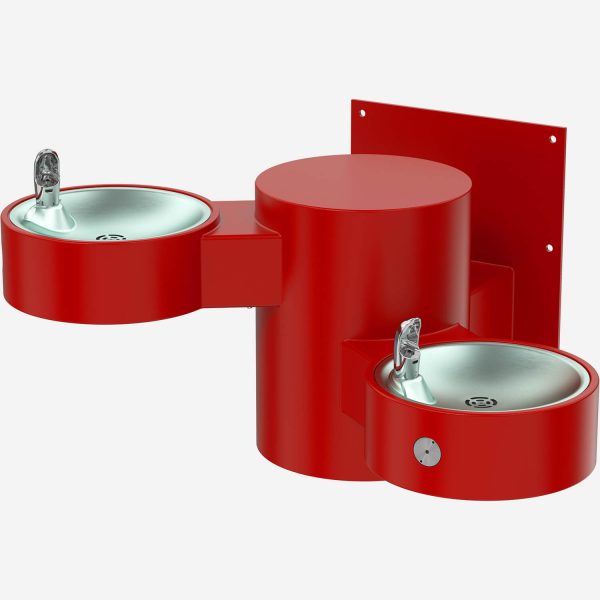 Wall Mounted Angled Bi Level Drinking Fountain Barrier Free