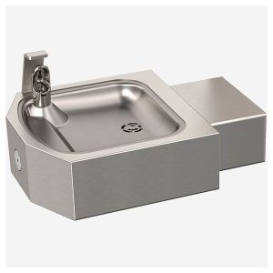 Wall-Mounted Square Outdoor Drinking Fountain