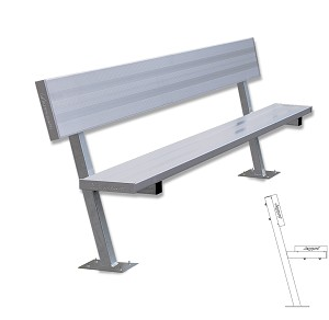 Player Bench with seat back