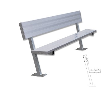 Player Bench with seat back