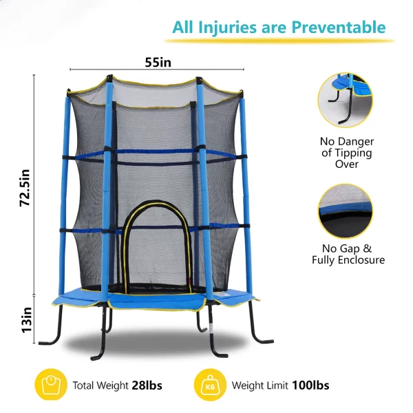 55 in. Trampoline with Enclosure