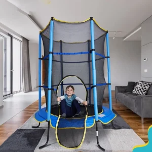 55 in. Mini Trampoline with Enclosure