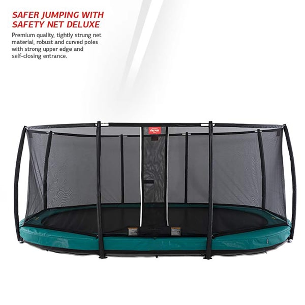Oval Inground Sports Trampoline with Safety Net