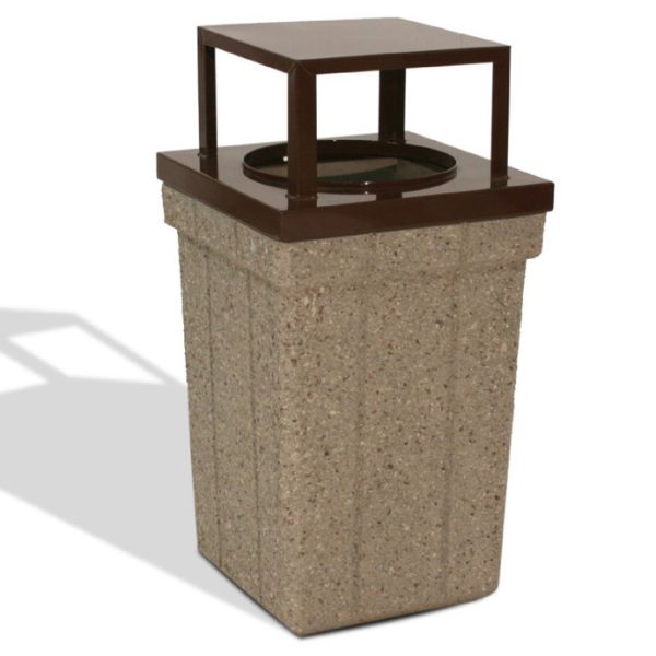 28 Gallon Square Trash Receptacle