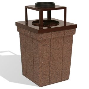 28 Gallon Trash Receptacle w/ Ash Tray