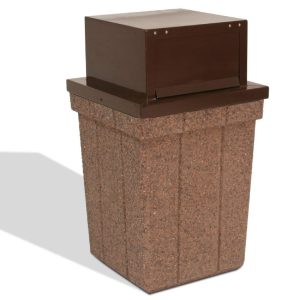 28 Gallon Push-Door Trash Receptacle