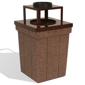 40 Gallon Trash Receptacle w/ Ash Tray