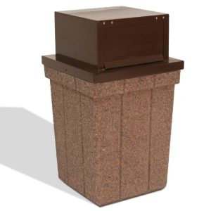 40 Gallon Push-Door Trash Receptacle