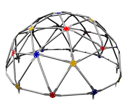 Geo Dome with Colored Connectors