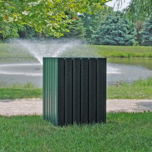 Heavy Duty Square Trash Receptacle