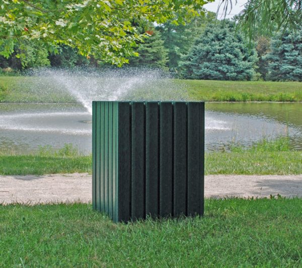 Heavy Duty Square Trash Receptacle