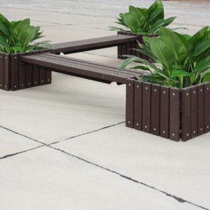 Recycled Plastic Bench Planter